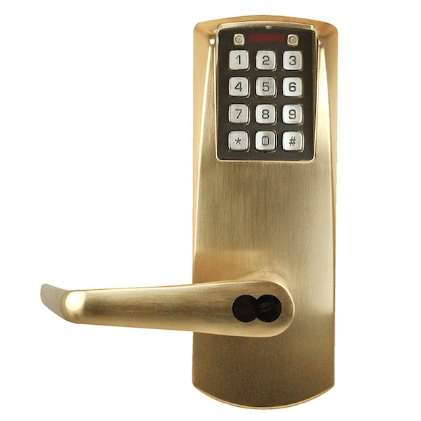 E-Plex 2000 Cylindrical Lock, 100 Access Codes, 1,000 Audit Events, 2-3/4-in Backset, 1/2-in Throw,